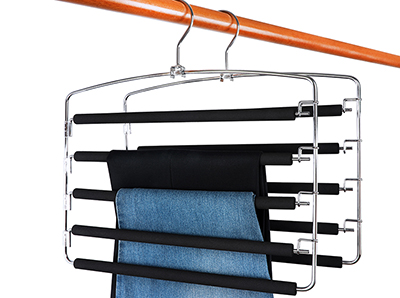 Space Saving Non-Slip Foam Padded Closet Storage Organizer for Pants Jeans Trousers Skirts Scarf Hanger