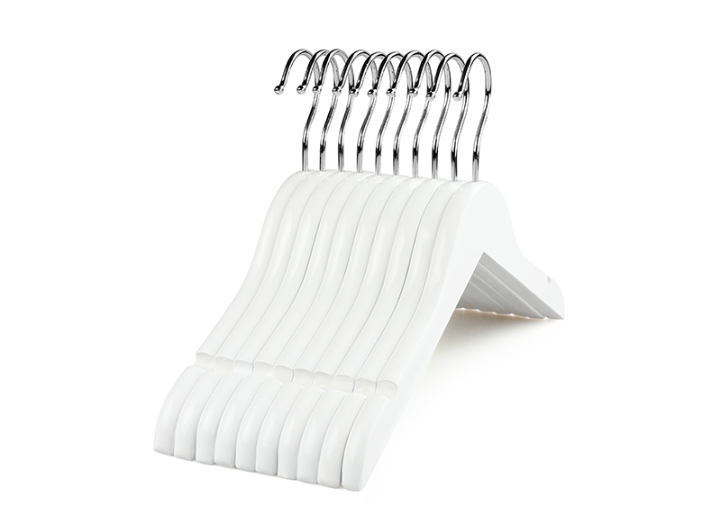 Kid's White Wood Shirt Hangers