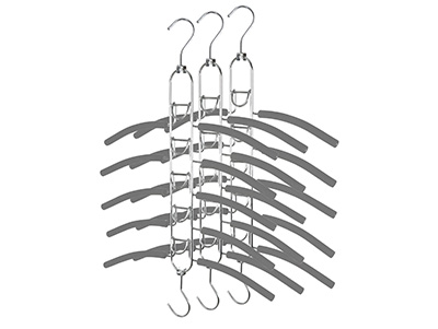 Multiple Metal Hanger in One with Anti-Slip Foam Padded Rack